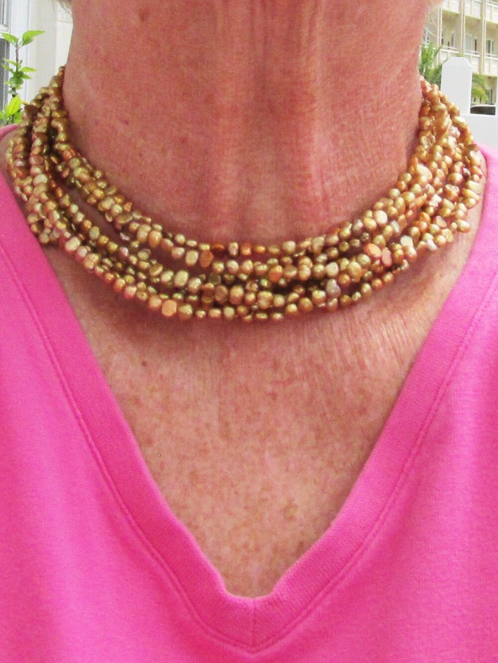 Retired SILPADA Shades of Copper 8 Str Freshwater Pearl Sterling Necklace N1366 - Picture 4 of 4